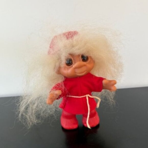 Vintage Danish Christmas Trolls - Set of (2) 1980 DAM 8" and 5" Tall - Picture 3 of 8